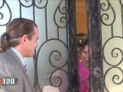 Brunette babe with big hairy pussy fuck by a giant cock 1/16