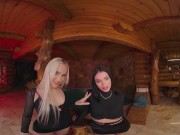 Teen Hotties Clara Mia and Nikki Hill Share You In A Threesome VR Porn 2/16