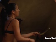 Sexy lesbian girls with big butts taking strapons doggystyle 3/16