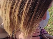 Littleangel84 - Pipe super risquée au lac leman et creampie dans la campagne Suisse 4/16