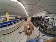 VR BANGERS Petite Teen Kiara Cole Gets Caught Naked In Public Laundry VR Porn 2/16
