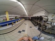 VR BANGERS Petite Teen Kiara Cole Gets Caught Naked In Public Laundry VR Porn 5/16