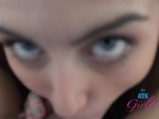 Sexy and beautiful amateur hottie Selina Bentz takes off your pants to suck you cock in POV to get it nice and wet 16/16