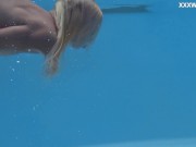 Russian pornstar Emily Ross swims and strips for you 11/16