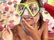 Hotty Brunette Kina Kai with Big Boobs Fucking Blowbang 15/16