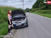 MyDirtyHobby - FinaFoxy's Car Breaks Down & Lucky For Her, A Guy Picks Her Up & She Thanks Him With Her Body 1/16