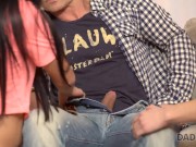 DADDY4K. Dad cheats on bitchy wife by having threeway with stepdaughters 7/16