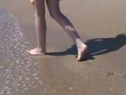 Gorgeous Teen Agnes Bathes Her Beautiful Naked Body In The Ocean! 9/16
