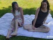 Peach & Daisy Enjoy Lesbian Fun Outdoors 2/16