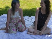 Peach & Daisy Enjoy Lesbian Fun Outdoors 4/16