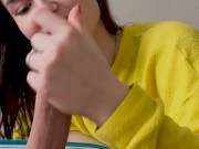 Hot teen slut a found on dating site gives me the best blowjob, makes me cum, rides my cock 2/16