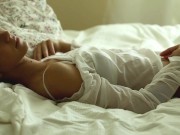 Perky Blonde Coed Roxana Masturbates Her Pussy With Vibrator In Her Bedroom 7/16