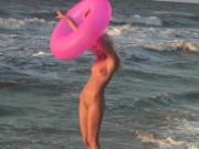 Young Blonde Agnes Likes Getting Naked... IN PUBLIC?! 10/16