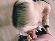 A realtor with glasses showed the apartment but could not refuse a big dick and sperm on her face in 5/16