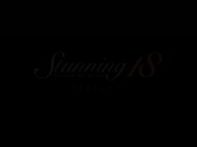 College Cutie With Puffy Nipples Sienna Rides Her Colorful Dildo! 1/16