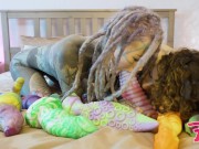 Extreme Anal Huge Dildo Hard Fuck - Big Booty Stretching, Prolapse, Gape, Double Penetration, AtmEXTREME ANAL big toy lesbian 16/16