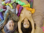 Extreme Anal Huge Dildo Hard Fuck - Big Booty Stretching, Prolapse, Gape, Double Penetration, AtmEXTREME ANAL big toy lesbian 5/16