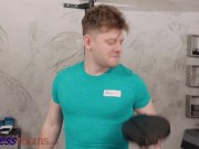 Fitness Rooms Stuck cuck watches girlfriend fuck petite Sereyna Gomez hardcore MMF threesome 1/16
