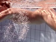 Russian teen nude in the pool Brizgina 16/16