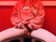 Amateur skinny girl masturbs after school pink bunny vibrator in white socks shaking orgasm kawaii 2/16