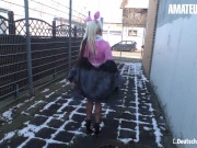 AMATEUR EURO - Big Tits Easter Bunny Ginger Costello Rides Cock Like A Pro 1/16