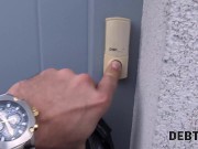 DEBT4k. Brunette keeps the expensive things by having sex with collector 3/16