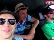 BUMSBUS - Curvy Ebony Sunny Star Got A Big White Cock In Public - LETSDOEIT 2/16