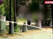 BUMSBUS - Curvy Ebony Sunny Star Got A Big White Cock In Public - LETSDOEIT 4/16