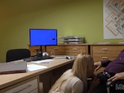 LOAN4K. Lack of money motivates MILF to sell pussy to the bank clerk 9/16