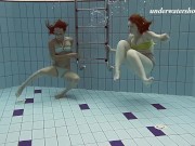 Russian swimmers in a public swimming pool 2/16