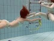 Russian swimmers in a public swimming pool 5/16