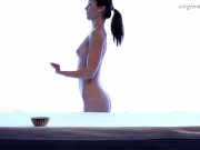 Adrien being naughty during her first time massage 1/16