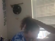 MY MOM DIDN'T KNOW I WAS TAKING HUGE DICK ON THE OTHER SIDE OF THE DOOR WHILE SHE WAS TALKING TO ME