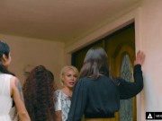 Kinky Lesbian Couple Caught Scissoring In Open House! 2/16