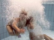 Russian hot teens swim nude underwater 2/16
