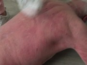 The sadistic home help beats her poor old patient red on the floor. 13/16