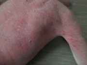 The sadistic home help beats her poor old patient red on the floor. 2/16