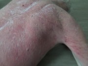 The sadistic home help beats her poor old patient red on the floor. 3/16