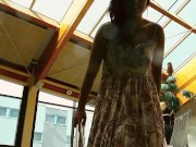 Krasula Fedorchuk enjoys the swimming pool for herself only 1/16