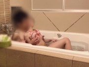 #1【日本人 カップル 素人】プールデートの帰りにホテルに寄って、水着を着たままフェラのご奉仕！仁王立ち ビキニ お風呂 4/16