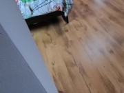 I spy on my step sister but I get caught jerking off, I lick my ass balls and cum on her face 2/16