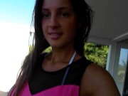 Gorgeous Brunette Melena Gets Naked Next To An Amazing View Outdoors! 5/16