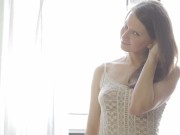 Slutty College Girl Janna Performs Strip Tease Before Rubbing Her Pussy! 3/16