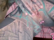 Hot Nerdy Tattoo Teen In Glasses Anal Fuck POV - Gape, Deepthroat, Cumshot 13/16