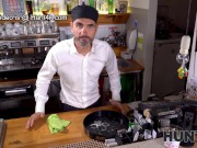 HUNT4K. Girl has a boisterous twosome in front of her silent boyfriend 10/16