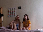 Lesbian Hotties Play With a Strap On 4/16