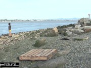 Hairy Amateur Masturbates in Public 1/16