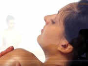 Russian petite skinny brunette virgin Vera first time massaged 7/16