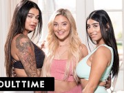 Big Ass Lesbians Babes Hook Up In The Yoga Studio!