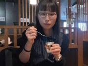 淫乱OLが休日に1人で焼肉を食べる① 14/16